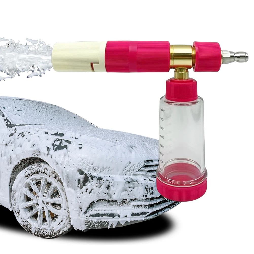 

100 мл горшок для водяной пены с быстроразъемным разъемом 1/4 дюйма, водяной пистолет для мойки автомобилей, регулируемый пистолет для мойки высокого давления для чистки автомобилей, внедорожников