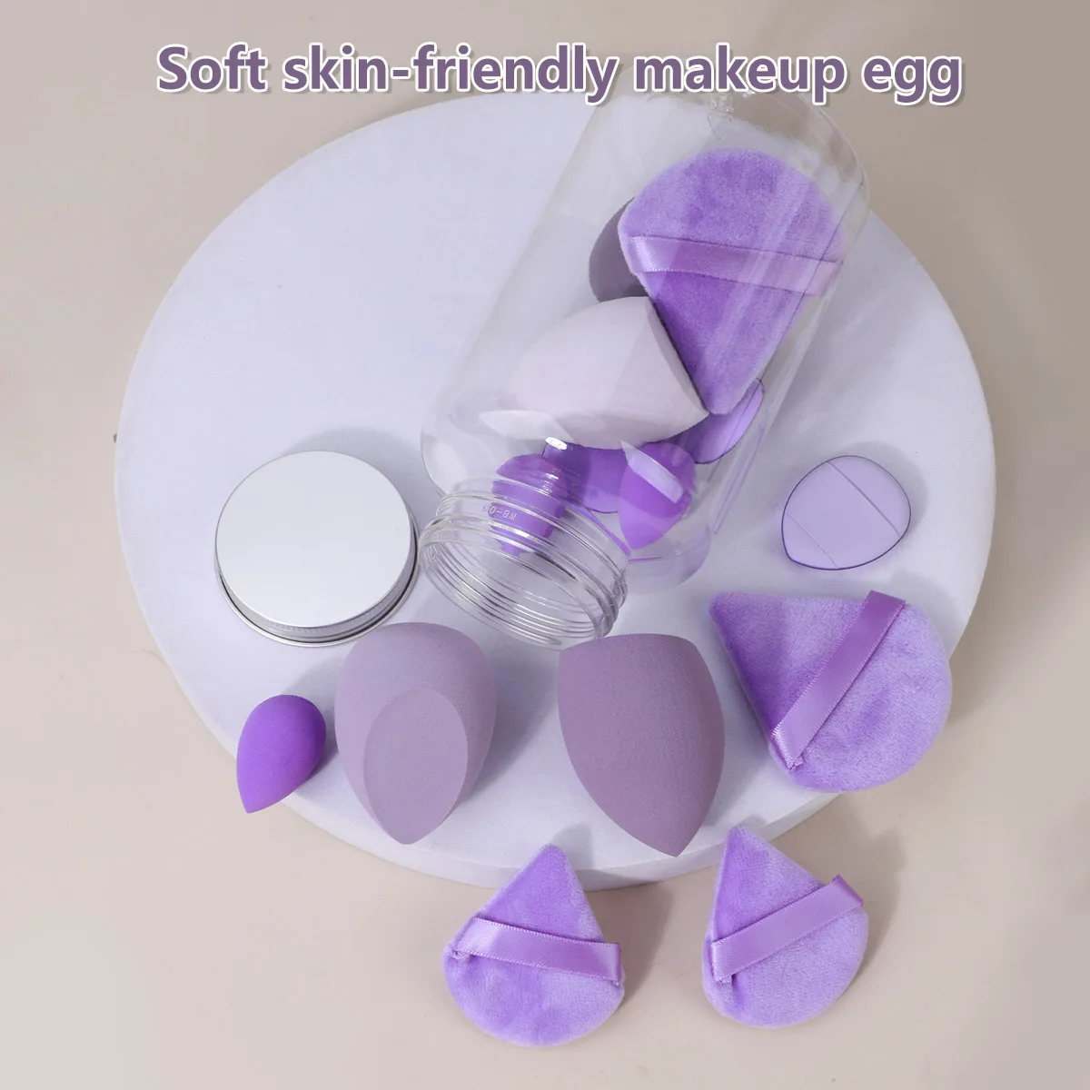 14 Piece Cosmetic Sponge Set, Cosmetic Sponge Finger Puff, Dry and Wet Foundation Make-Up Cosmetic Puff