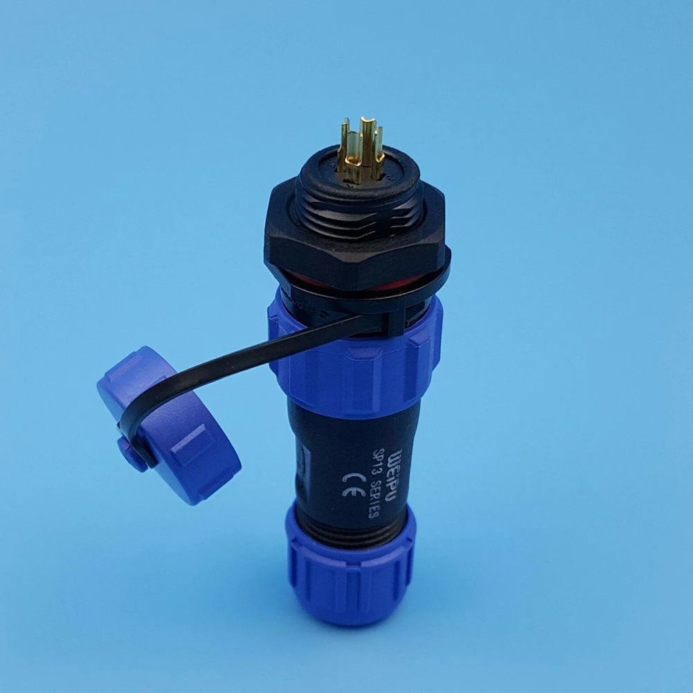 Wiring Made Easy Robust SP13 waterproof circular connectors rated at IP68 featuring multiple pin configuration choices
