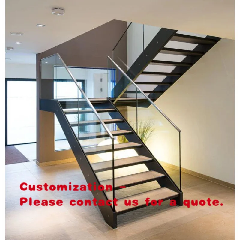 custom.Contemporary Wrought Iron Staircase Design  Marble Outdoor Metal Stairs Railing Design in Steel Stair Handrail