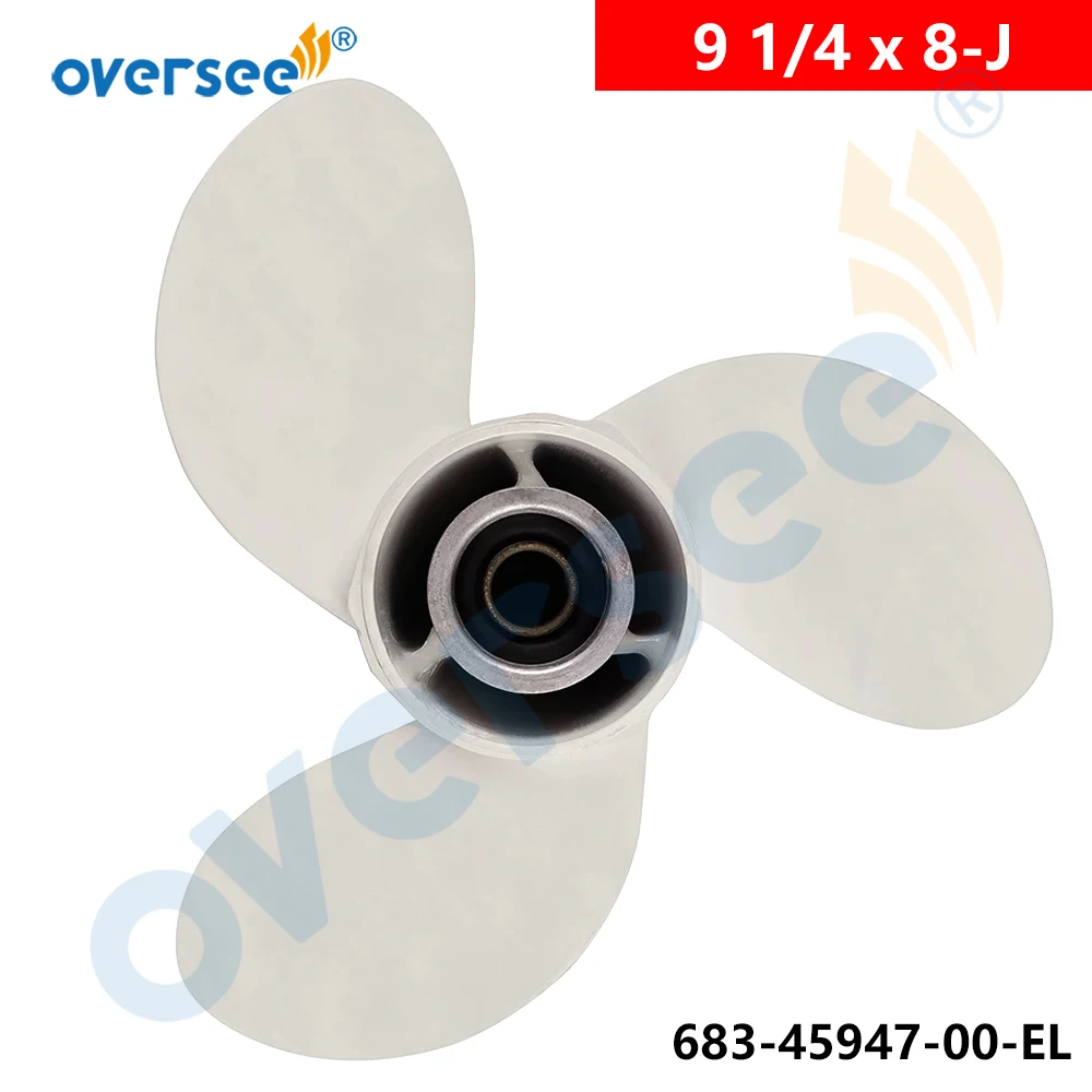 OVERSEE Aluminium Propeller 683-45947-00-EL fit Yamaha Outboard Engine 15HP 9.9HP 3 x 9 1/4 x 8