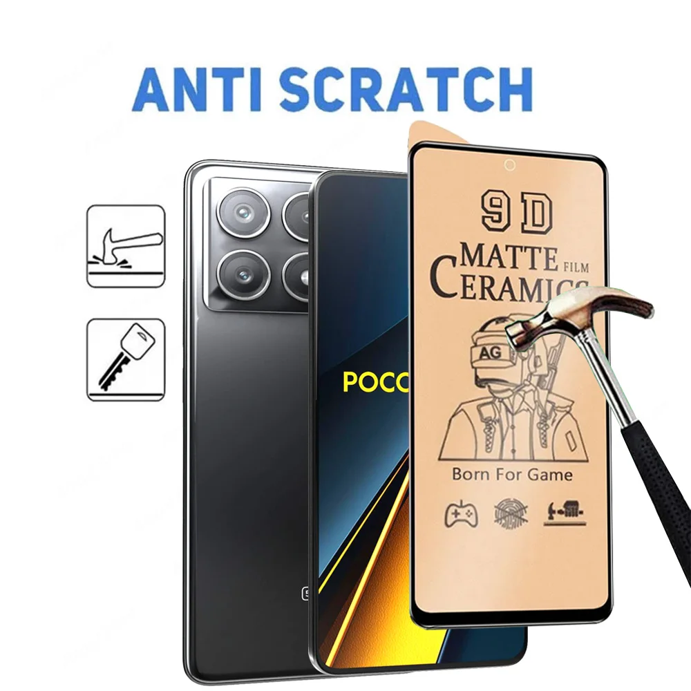 4Pcs Matte Ceramic Film Screen Protector For Poco X6 X5 Pro 5G F4 GT X4 M4 M3 M5 X3 Pro F3 C65 C40 Film For Xiaomi Poco X6 Pro image 3
