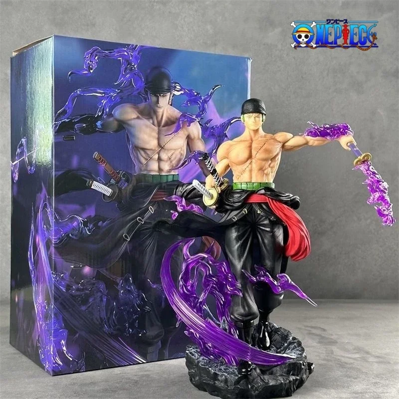 

Anime One Piece Roronoa Zoro Figure Gk Yama One Knives Flow Manga Statue Pvc Action Figurine Collectible Model Toy Gift