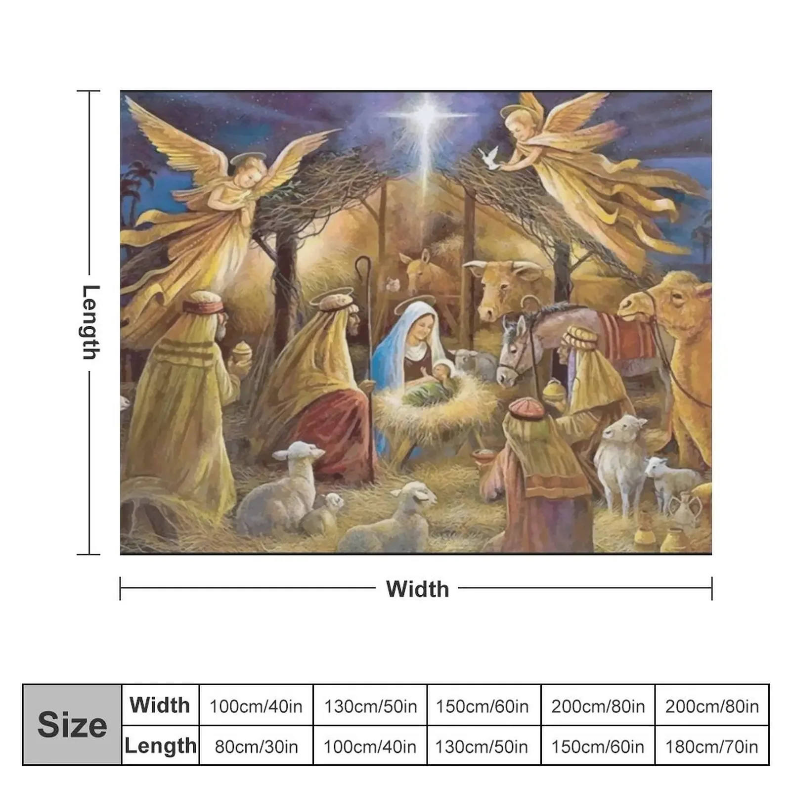 Christian Christmas Nativity Throw Blanket decorative Multi-Purpose Blankets For Sofas Blankets