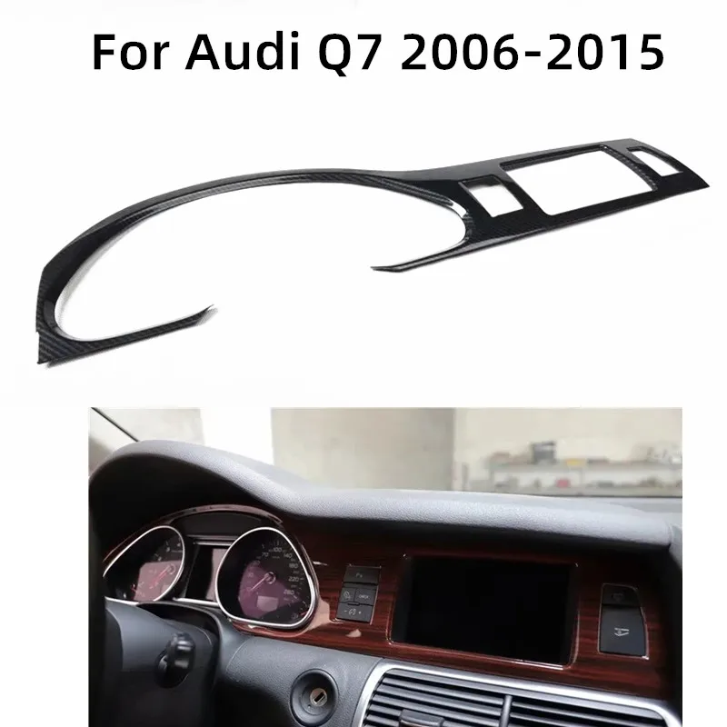 Carbon Fiber Style Dashboard Panel ABS Sticker for Audi Q7 2006 2007 2008 2009 2010 2012 2013 2014 2015 Interior Mouldings