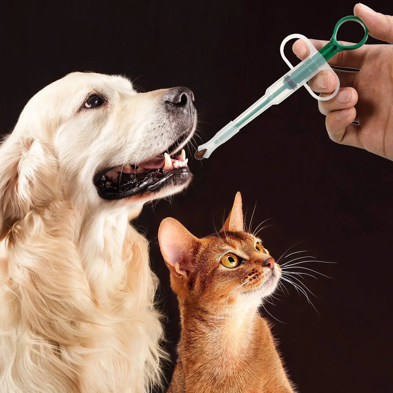 

3 Pieces Pet Pill Plunger Popper for Small Cats Dogs Pill Gun Dispenser Shooter Pet Piller Soft Tip Tablet Syringe Pusher