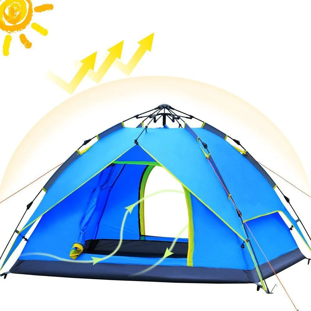 

Hydraulic Automatic Family Beach Dome Tent UV Protection Camping Tents With Carry Bag For Hiking Picnic Backpacking