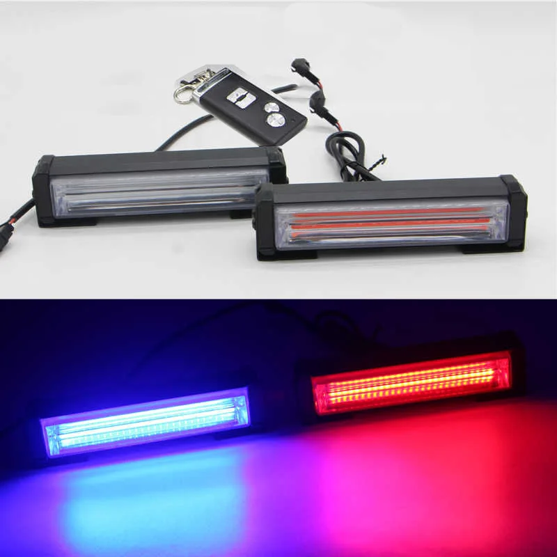 Honda motorcycle car grille flash, super bright LED remote control to activate flash warning, emergency rescue light 12V-24V