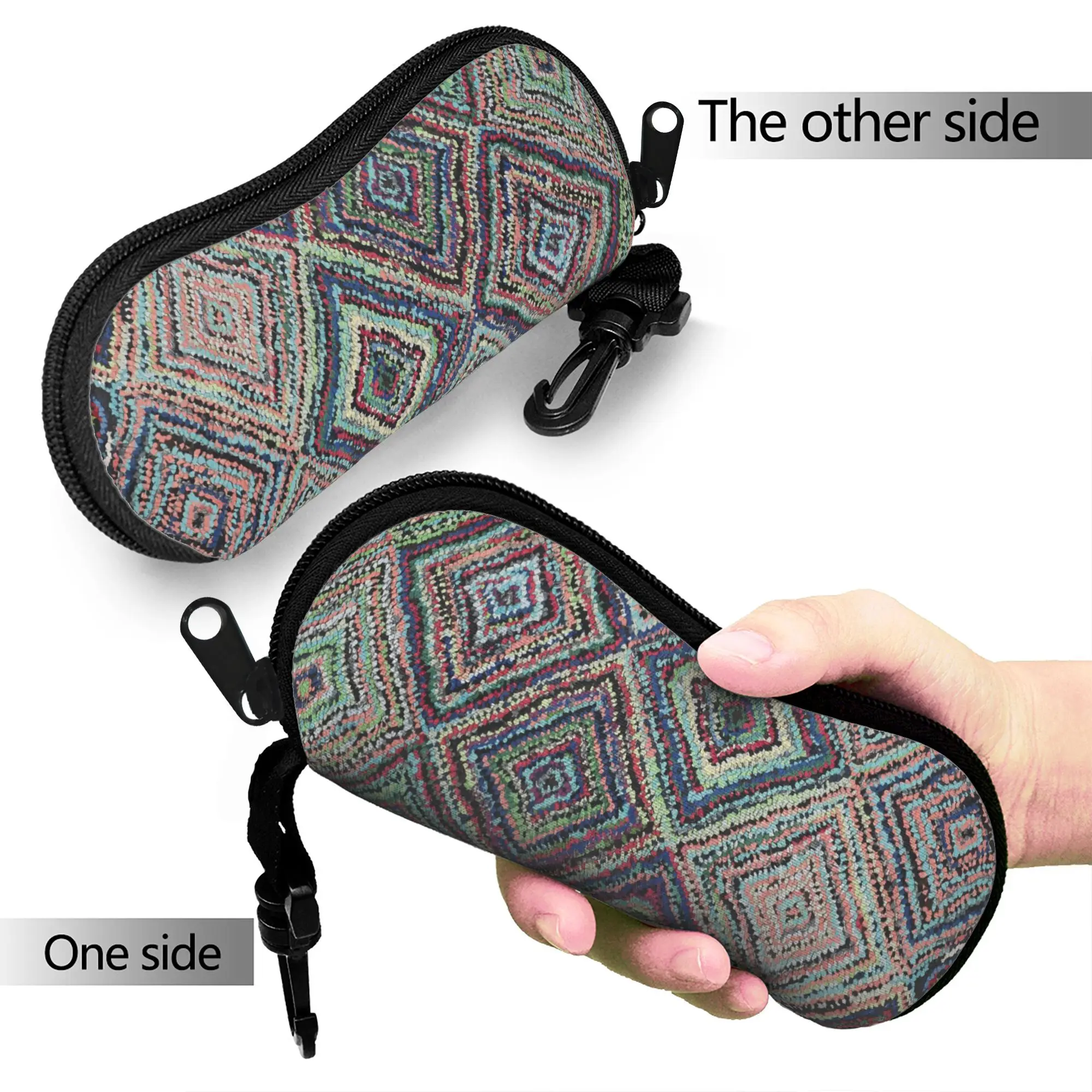 Retro Bohemian Woven Pattern  Glasses Case Male Female  Sunglasses Case Fashion Eyewear Storage Outdoor Eyeglass Cases Cover