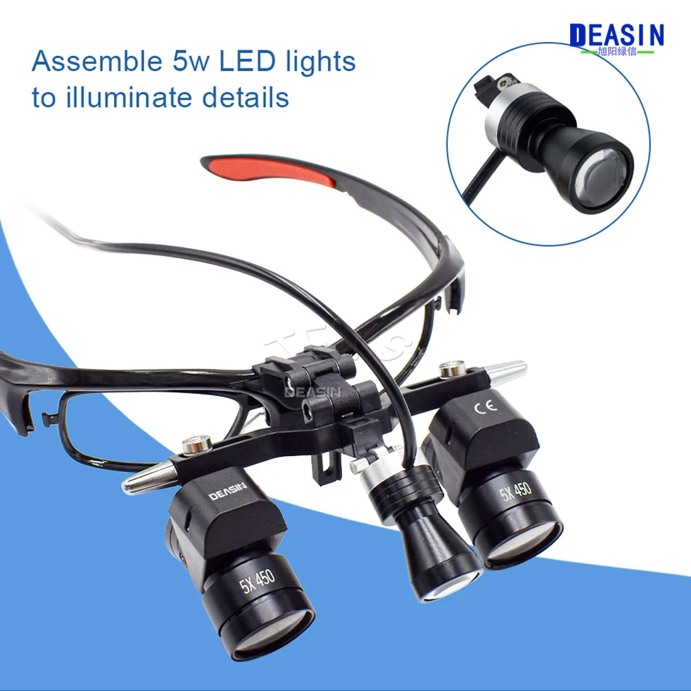 

Ergo Loupe 5.0X Dental Loupe Magnification Lens Flip-up Dentist Magnifier PD Adjustable Medical Dentistry Equipment