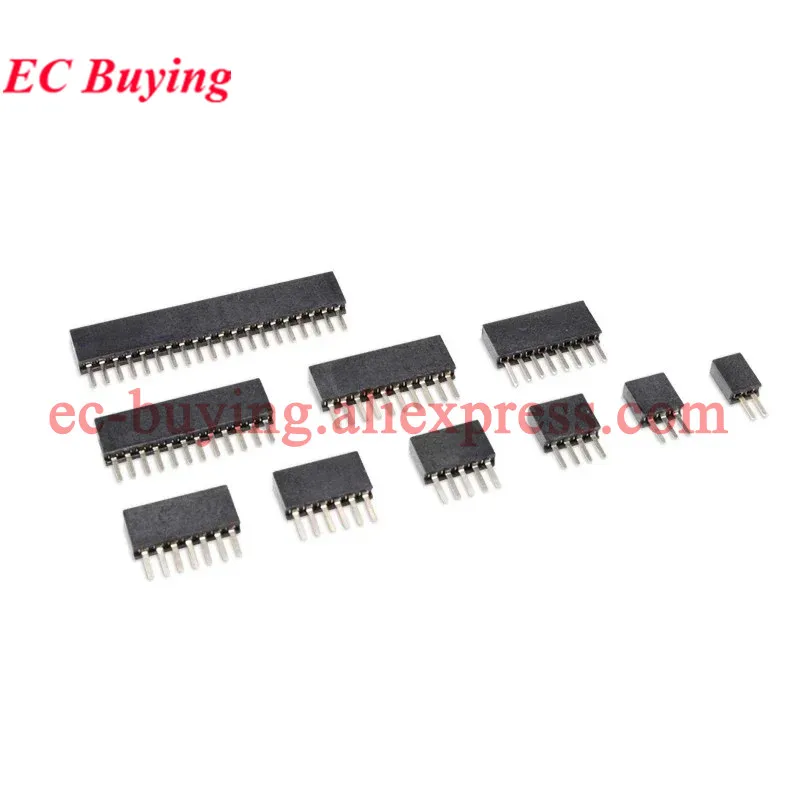 10-20Pcs 1.27mm 1.27 Single/Double SMT SMD Row Female 2~50P Breakaway PCB Board Pin Header Socket Connector Pinheader 2*3p 2*10P