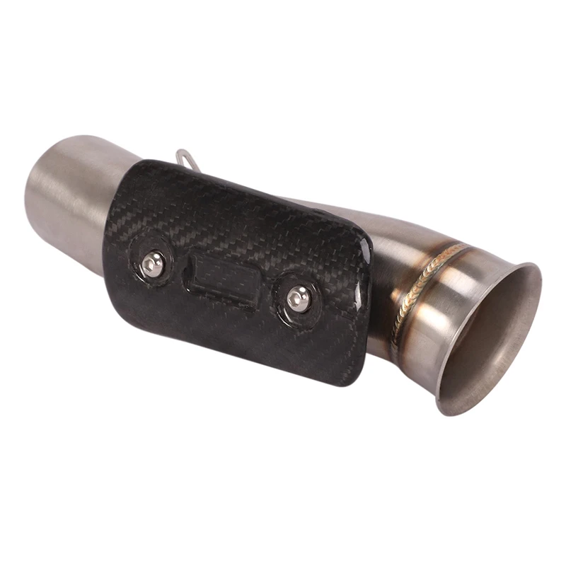 For KTM DUKE 790 890 890R 2018 - 2023 Motorcycle Exhaust Escape Moto Middle Link Pipe Carbon Fiber Cover Connection 51MM Muffler view 3