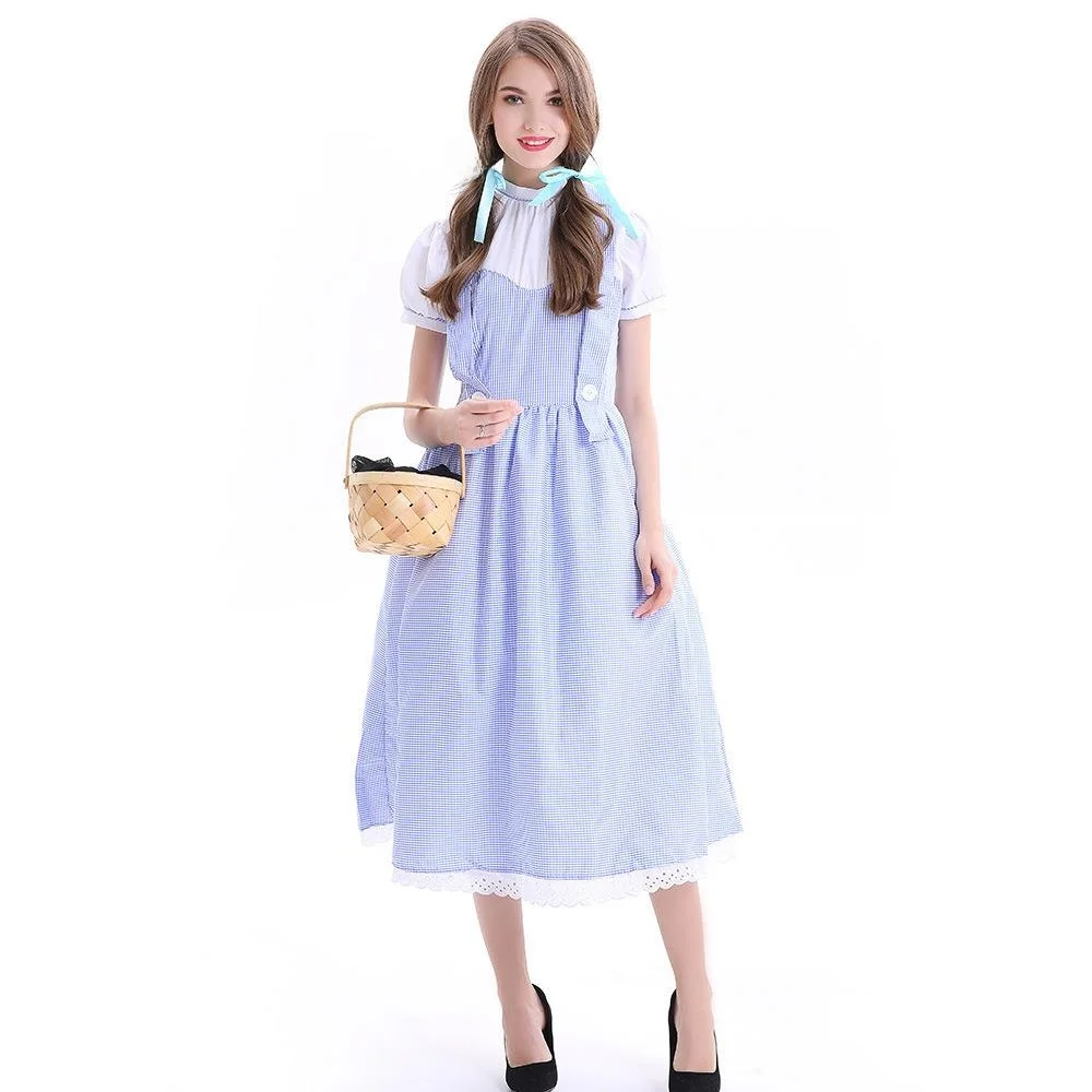 loween Alice een Gingham Dr Cosplay Women's Clothing Parent-Child Matching Outfit Fairy T Themed Par Wear