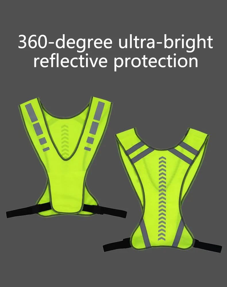 Highlight Running Lightweight Reflective Vest Biking Adjustable Safety Vests Outdoor Night Walking Safety Straps Waterproof Gear image 3
