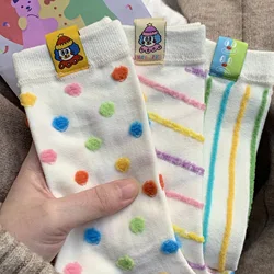 Women's Autumn Winter Cotton Long Socks Korean Fashion Colorful Cute Funny Socks Japanese Style For Girls Gift Sweet Style