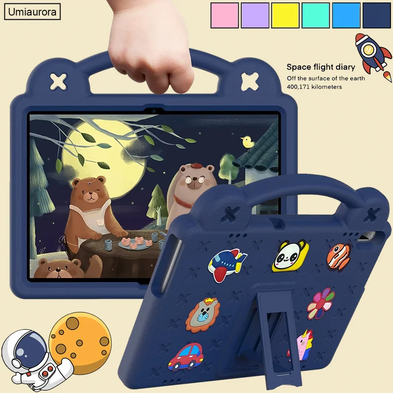 

Для Huawei MatePad SE 11 10,4 T8 T10S T5 10,1 Honor Pad X8a X9 X9a 11,5 дюймов Детский противоударный чехол для планшета с мультяшной подставкой из ЭВА Funda