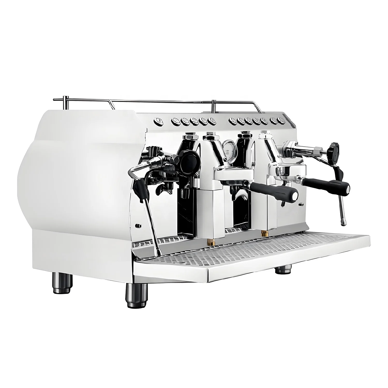 Professionelle E61 Zwei-Gruppen Latte Cappuccino Manuelle Transformator Brühkopf Espresso Kaffeemaschine Kaffeemaschine