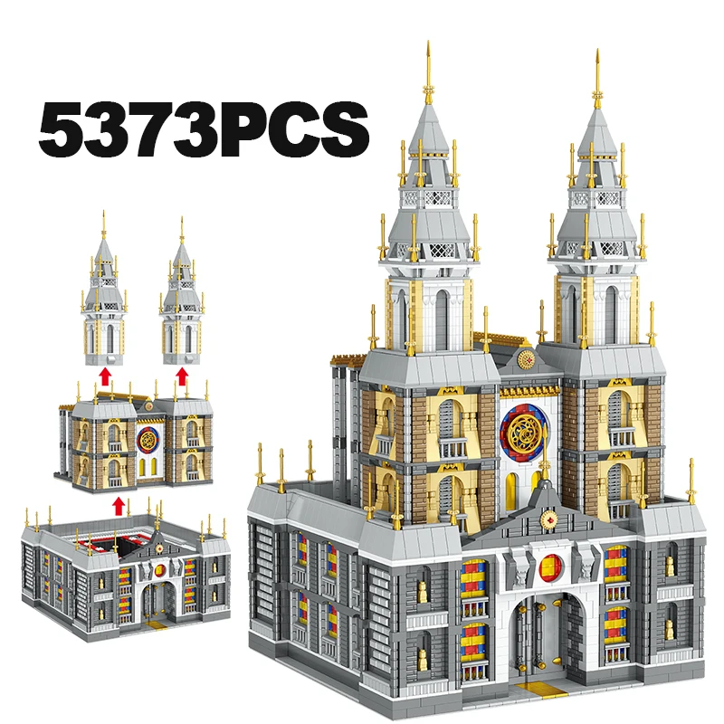 Kreative Neue Shenghe Kirche in Peking Bausteine Stadt Street View Architektur Modell Micro Montage Ziegel Spielzeug Erwachsene Geschenk