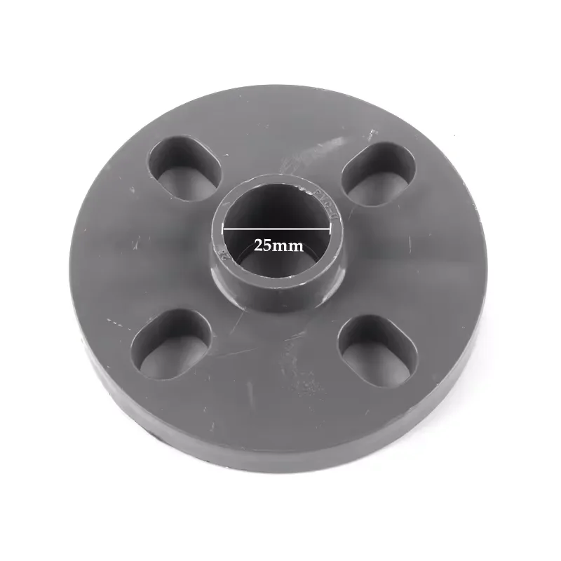 Grey PVC Flange Pipe Connector 20-200mm Slip Socket Adapter Hardware Fittings Tube Parts