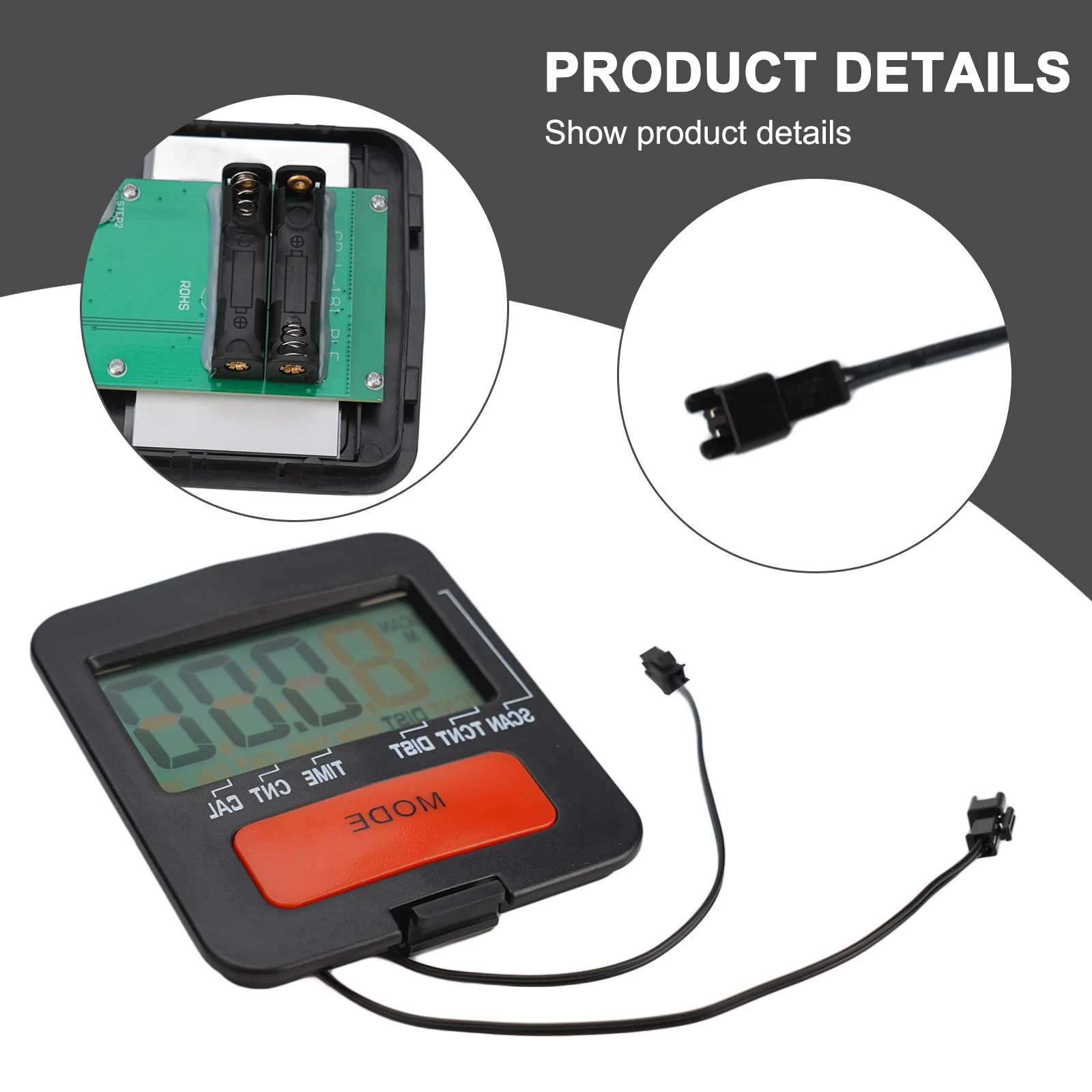 Exercise Monitor for Rowing Machines Featuring LCD Display to Record Times Calories Burned and Mileage Accurately