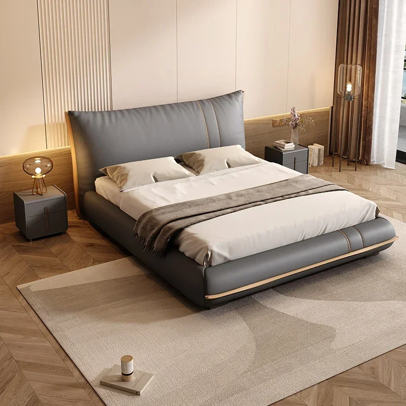 Technology cloth  master bedroom double  soft bag Nordic modern antibacterial cloth art bed 1.8m