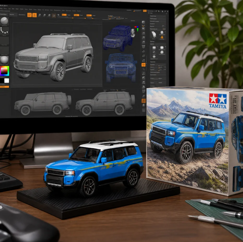 

1/24 Toyota 2024 PRADO Land Cruiser Lc250 Alloy Car Model Diecast Metal Toy Off-road Vehicle Car Model Sound and Light Kids Gift