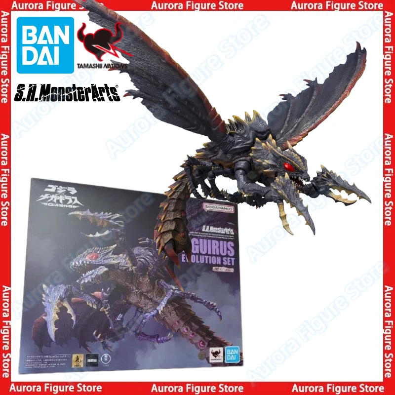 

In Stock Bandai S.H.MonsterArts SHM Godzilla Vs Megaguirus Megaguirus Evolution Set Anime Action Figures Models Toys PVC Gift