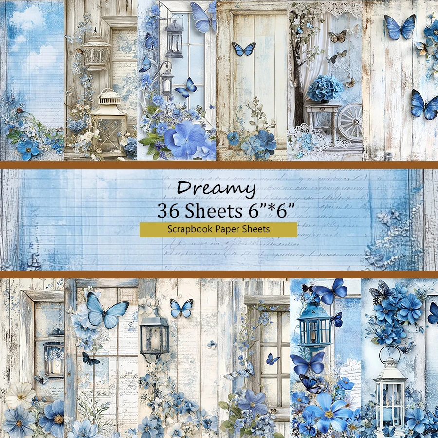 

36 Sheets 6x6 Inches Scrapbook Paper Pack: Vintage Art Craft Pattern, Ideal for Junk Journal, Planner, Card Making & DIY Decor