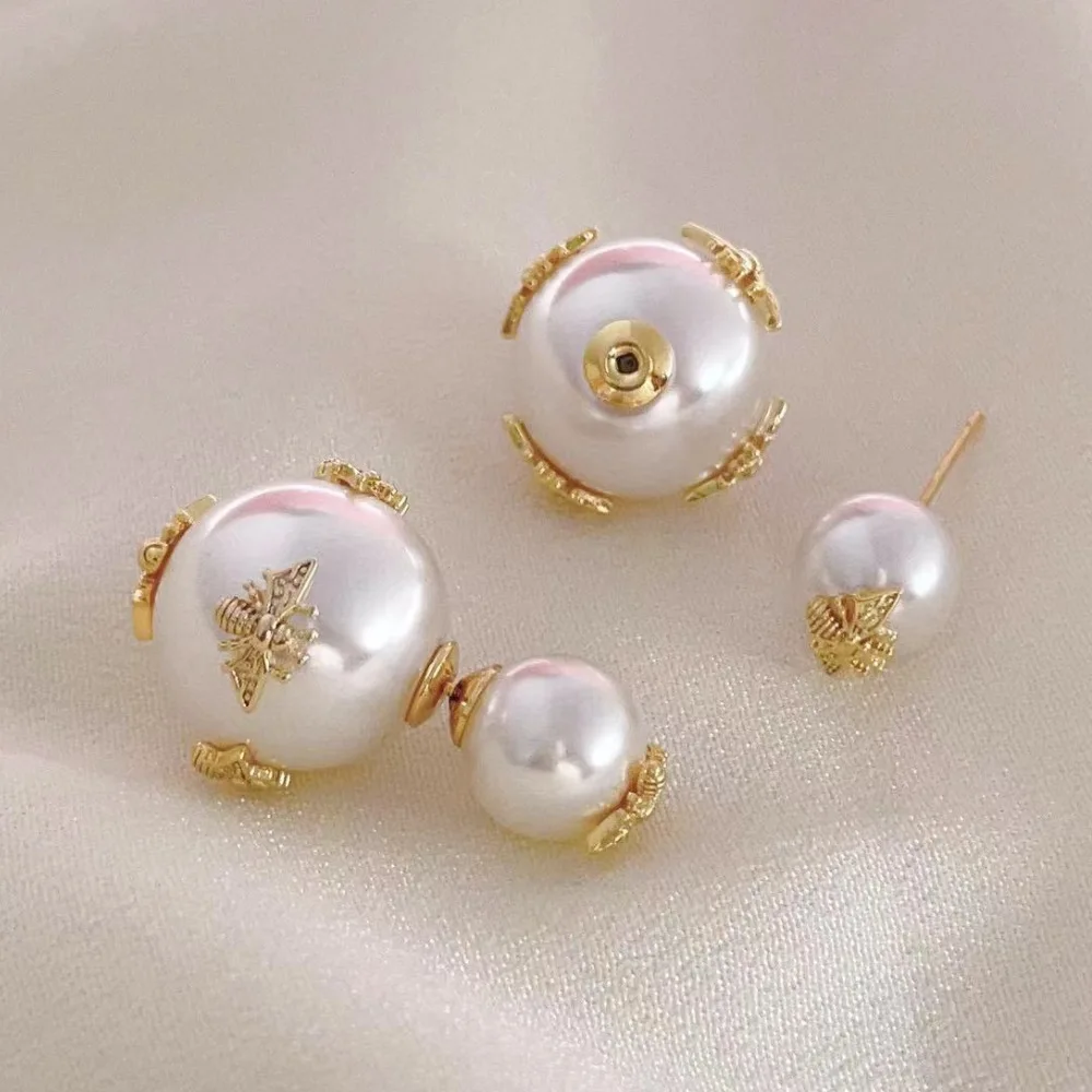 High quality earrings. Little Bee Earrings Charming Women's Pearl Jewelry. Cute little bee designs jewelry. Christmas gifts