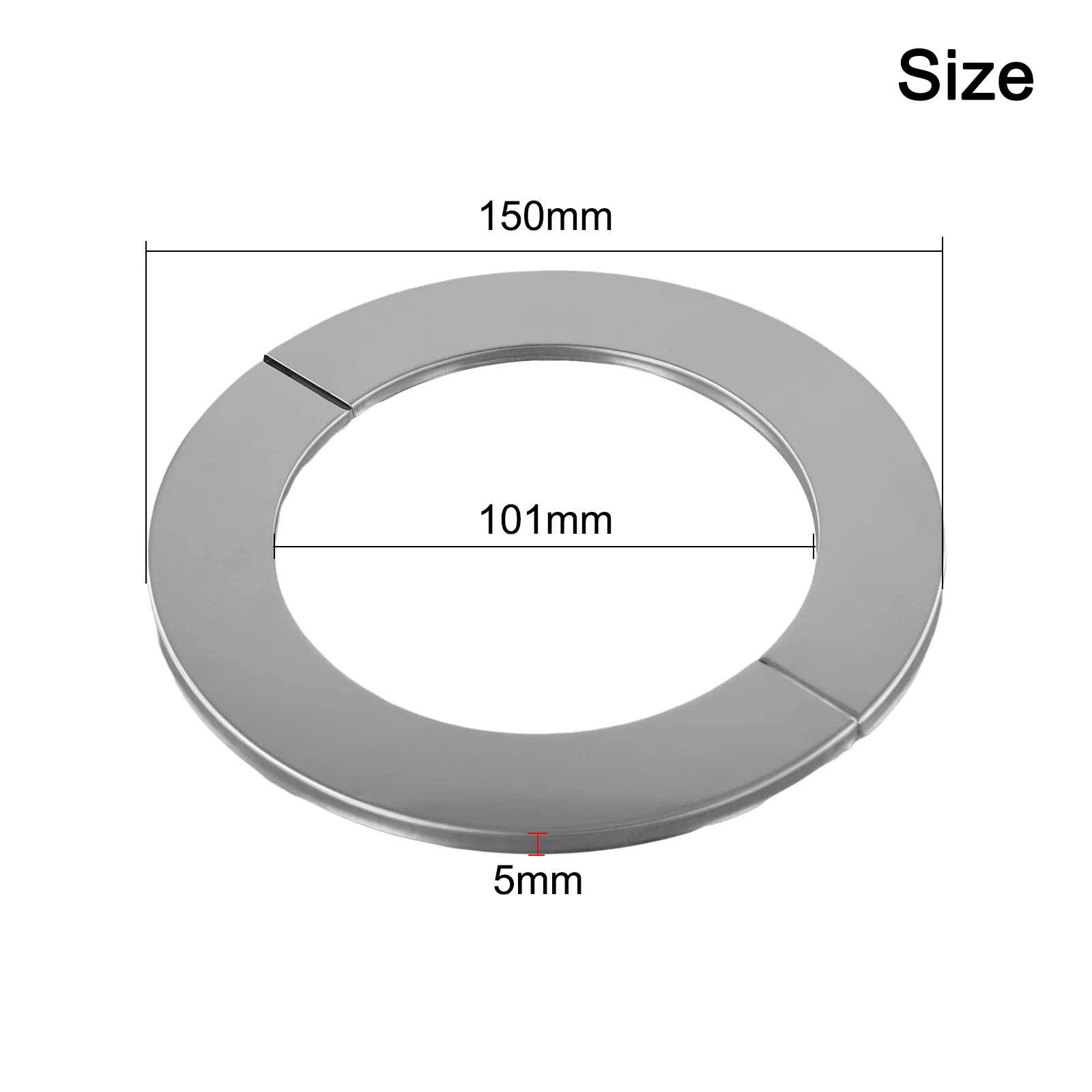 Split Stainless Steel Pipe Escutcheon For Heating, Gas, And Sewer Lines, Easy Install Decorative Wall Plate Cover