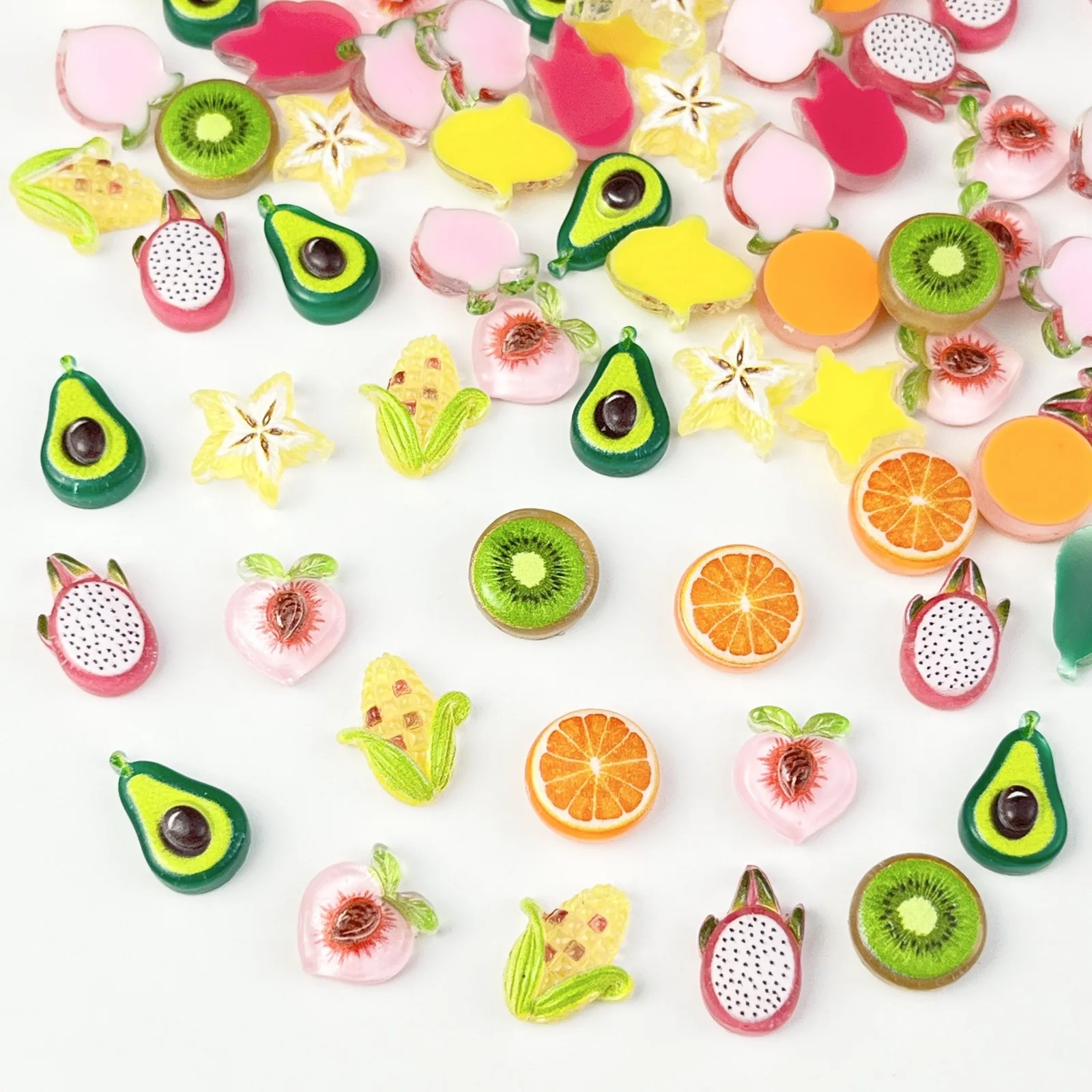 Resina Kawaii Fruit Acessórios para Unhas, Mini Ornamento Cereja, Encantos da Jóias, Decoração Nail Art, Flatback Manicure Peças, Verão, 20Pcs