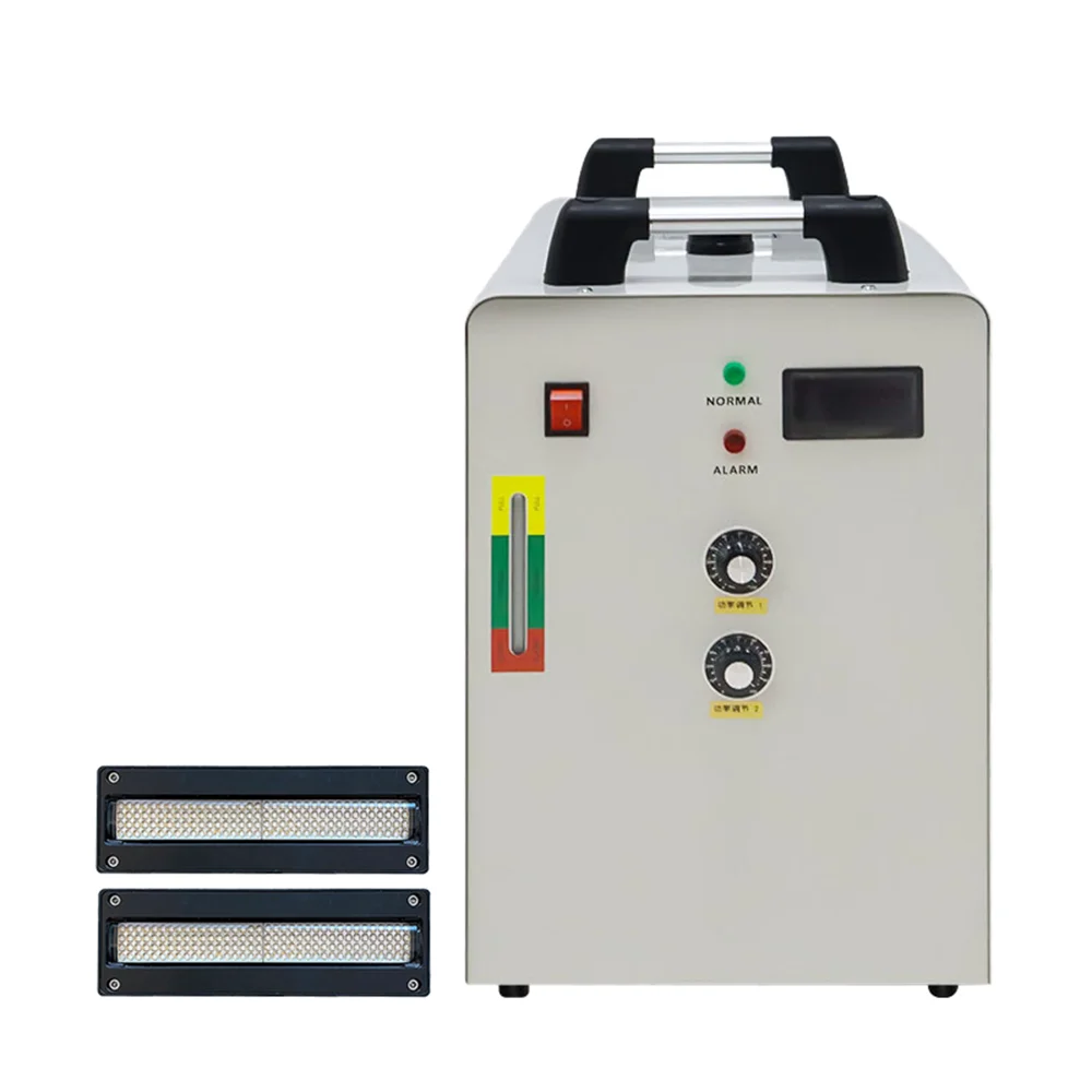 Complete Set Water Cooled UV LED Curing System 350W LED UV Oil Curing Lamp UV Screen Printing PET PP Material LEDUV Ink Curing