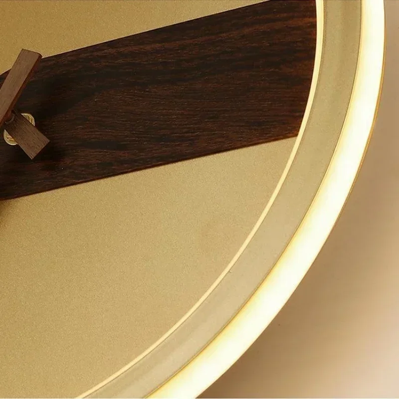 Nordic Creative Light Luxury Design Style Silent Clock Wall Lamp Living Room Bedroom Study Background Wall