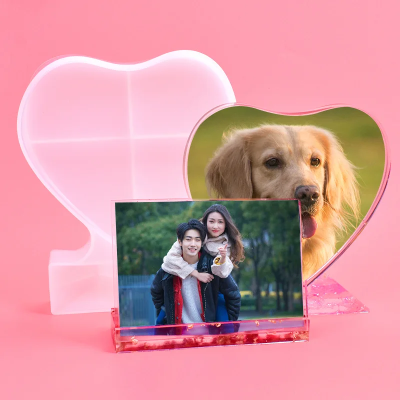 Love Heart Shaped Square Photo Frame Epoxy Silicone Mold For DIY Resin Craft Decorative Jewelry Making Mold Silicone Mould