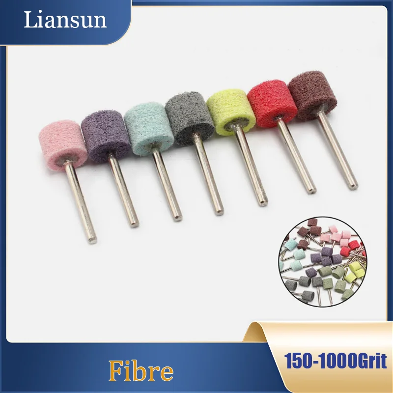 

150-1000 Grit Mini Nylon Fibre Polishing and Grinding Head 3mm Shank Polishing and Grinding Head Rotary Tool (Colour Random)