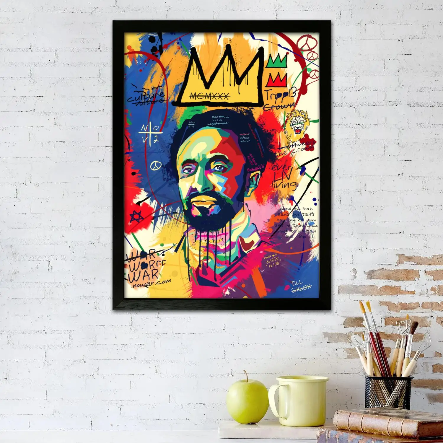 Haile Selassie Canvas Art Poster and Wall Art Picture Print, Modern Family Bedroom Decor Posters,Decorative painting