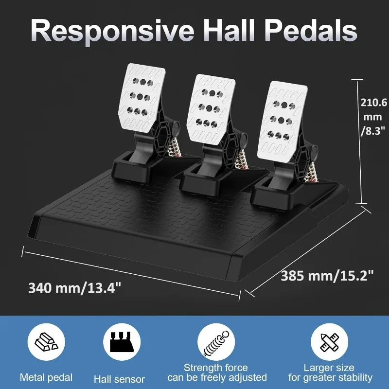 عجلة السباق مع 1080 °   دوران، دواسات تأثير القاعة، اهتزاز ناقل الحركة 6 سرعات للسلسلة X | S One، PS4،