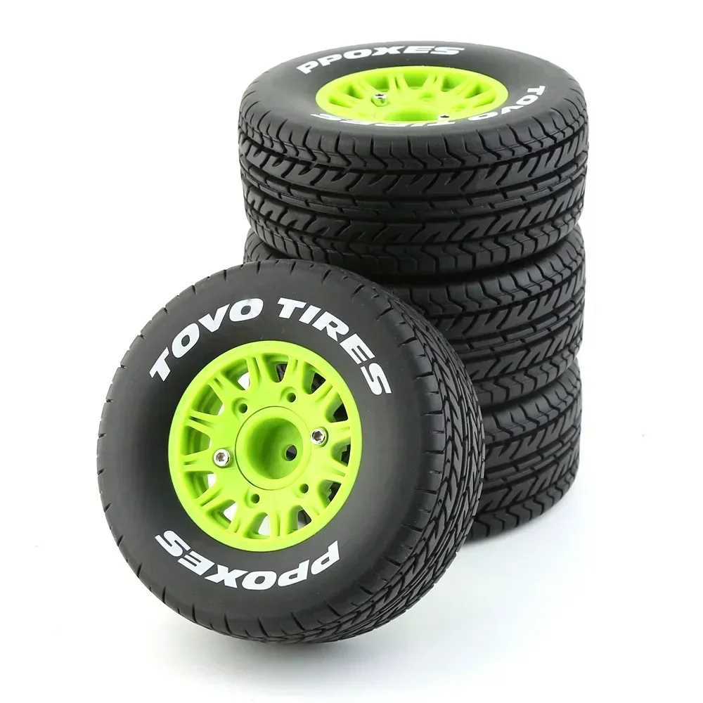 4pcs RC Model Car Rubber Tires & Wheel for 1/8 1/10 Scale RC On Road Car HSP Sonic 94102 GT LC RACING PTG-2 Tamiya TT02