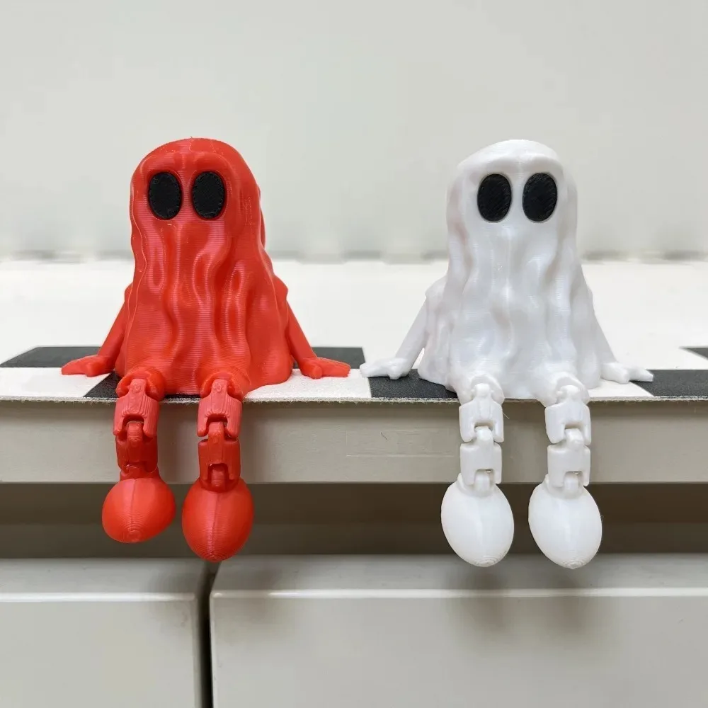 Adorno móvil de articulación de fantasma de Halloween con impresión 3D, complemento de decoración de fiesta nocturna de carnaval, regalo de juguete