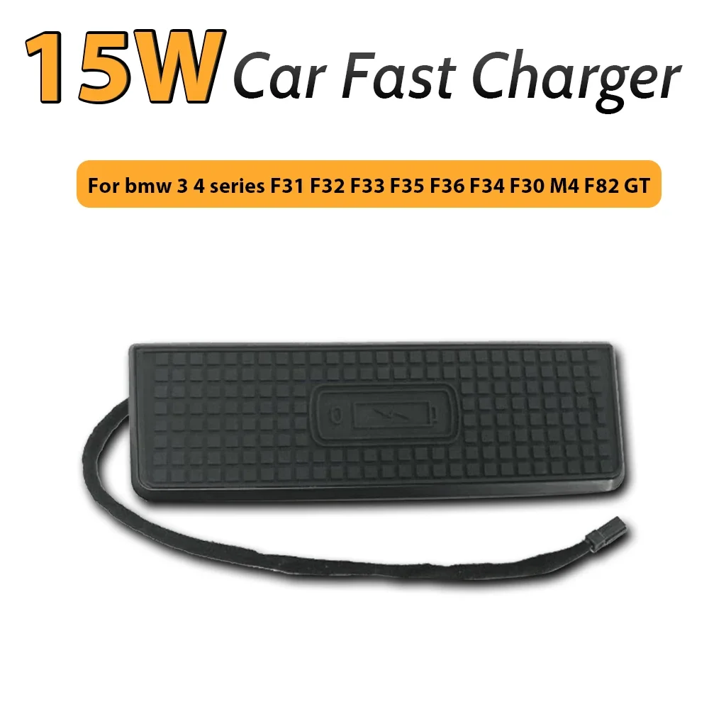 15W Fast Car charging pad For bmw 3 4 series GT F30 F31 F32 F33 F34 F35 F36 M4 F82 wireless charger tray panel phone holder