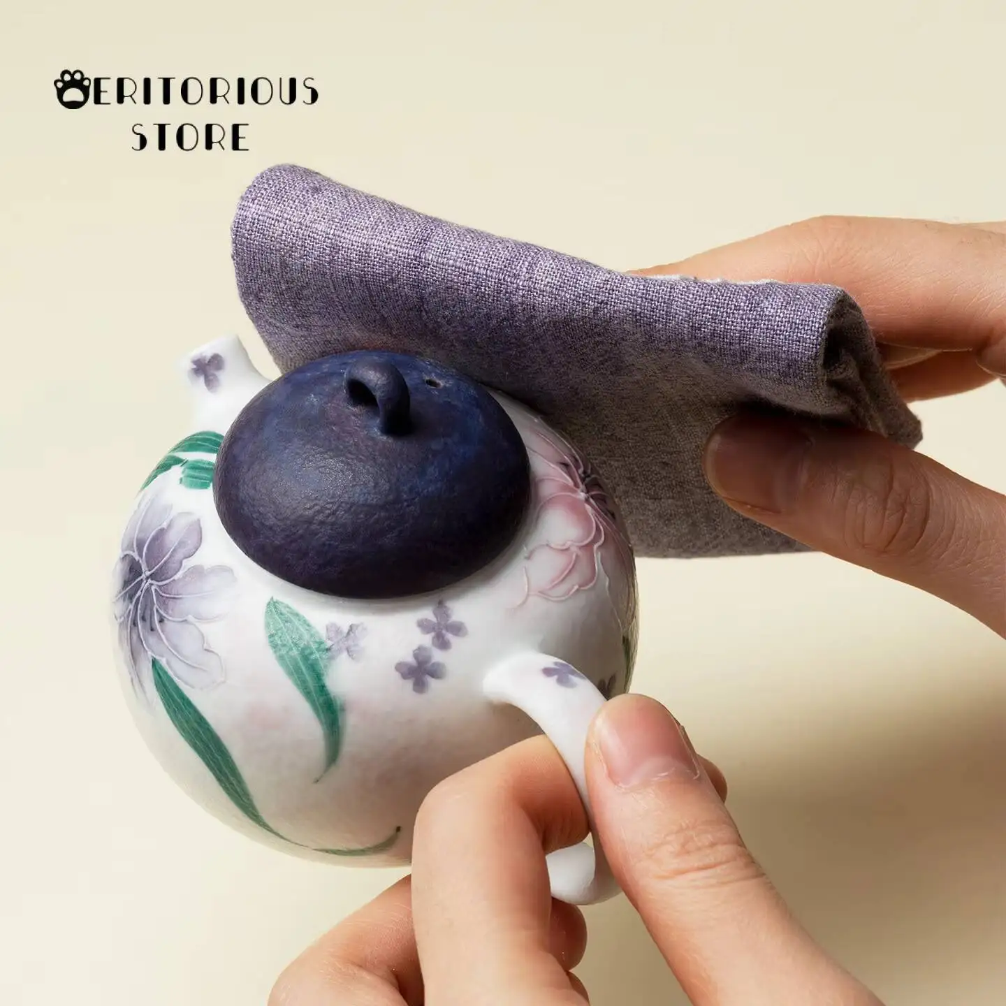 Embroidered Tulip Tea Towel Aesthetic Cotton Long Napkin Chinese Ceremony Towels Accessories Teatowel Napkins Table Tools Cloth