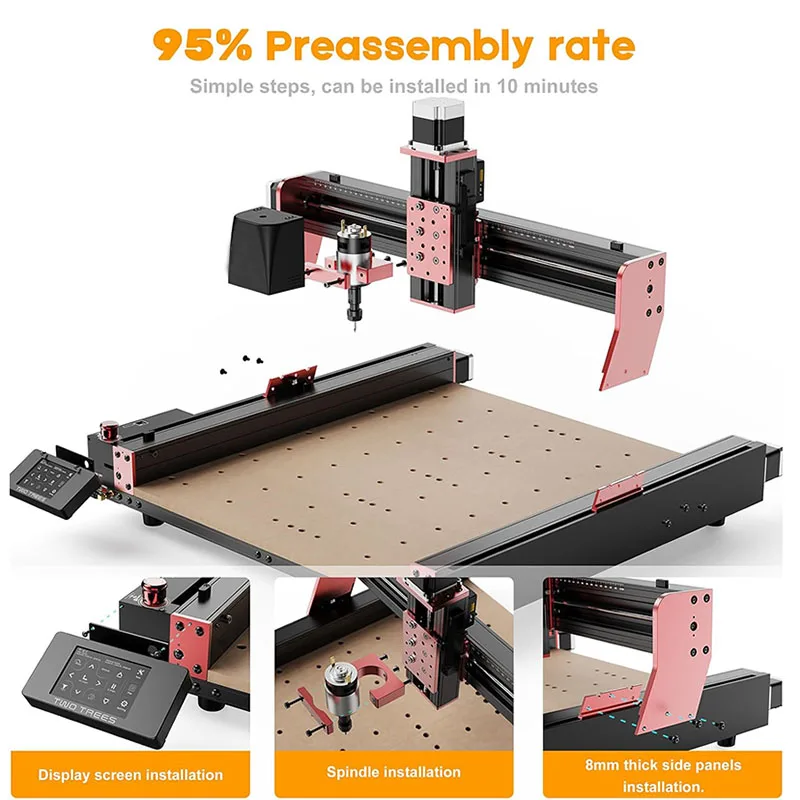 TTC450 Pro آلة التوجيه باستخدام الحاسب الآلي 4 محور لقطع النقش بالليزر وآلة التصنيع باستخدام الحاسب الآلي GRBL التحكم النجارة لتقوم بها بنفسك خلق