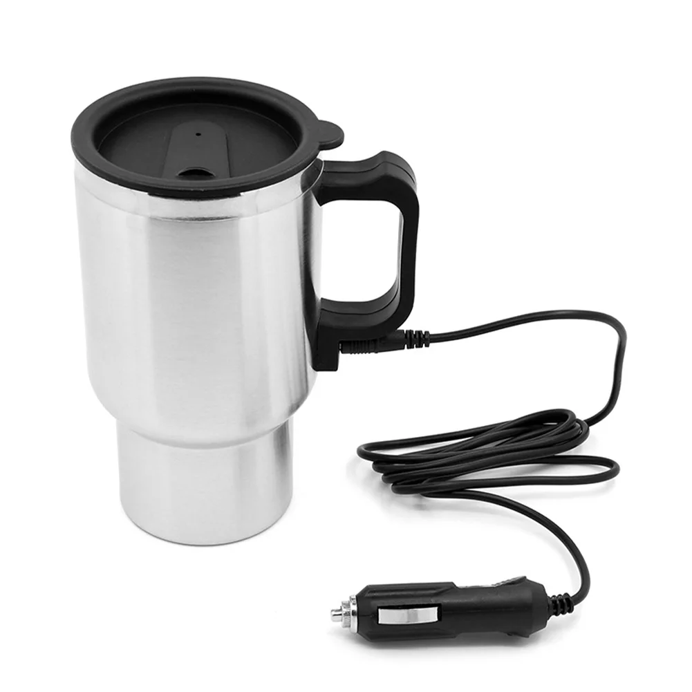 

450ml Car Electric Kettle 12V Car Heating Cup Stainless Steel Travel Coffee Mug Double Layer Vacuum Insulation Travel Kettle