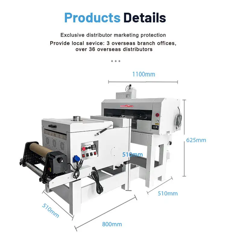 A3 DTF Digital T-Shirt Printing Machine 30CM Roll-to-Roll Printer Low Failure Rate New Condition 1 Year Warranty