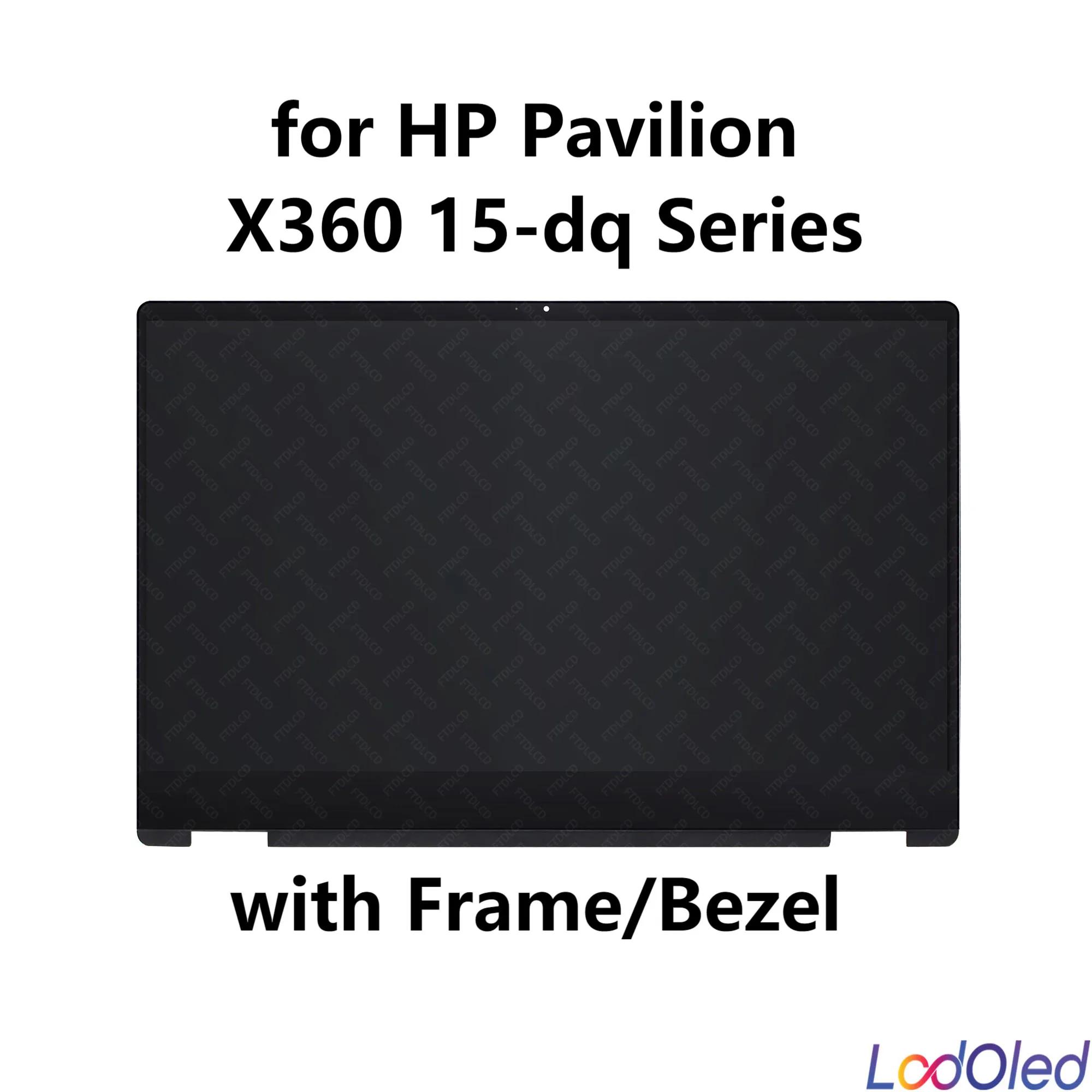 ecra tactil lcd para pavilhao hp 15 polegadas conjunto digitalizador de vidro 15 dq0199nia 15 dq0200nia 15 dq1006nia 15 dq1007nia 01