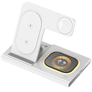 Falten -Ladegerät -Unterstützung, schnelles Laden, LED, Samsung S24, S23, S22, Uhr 6, 5, 4, aktiv 1, 2, Galaxy Buds, 30W, 3 in 1 6 Hauptverkaufsladegerät Iwo W26 - №1