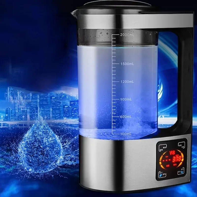 

V8 Hydrogen Water Ionizer Machine Constant Temperature 2000ML Hydrogen Water Pitcher Maker Machine Microelectrolysis Anti Aging