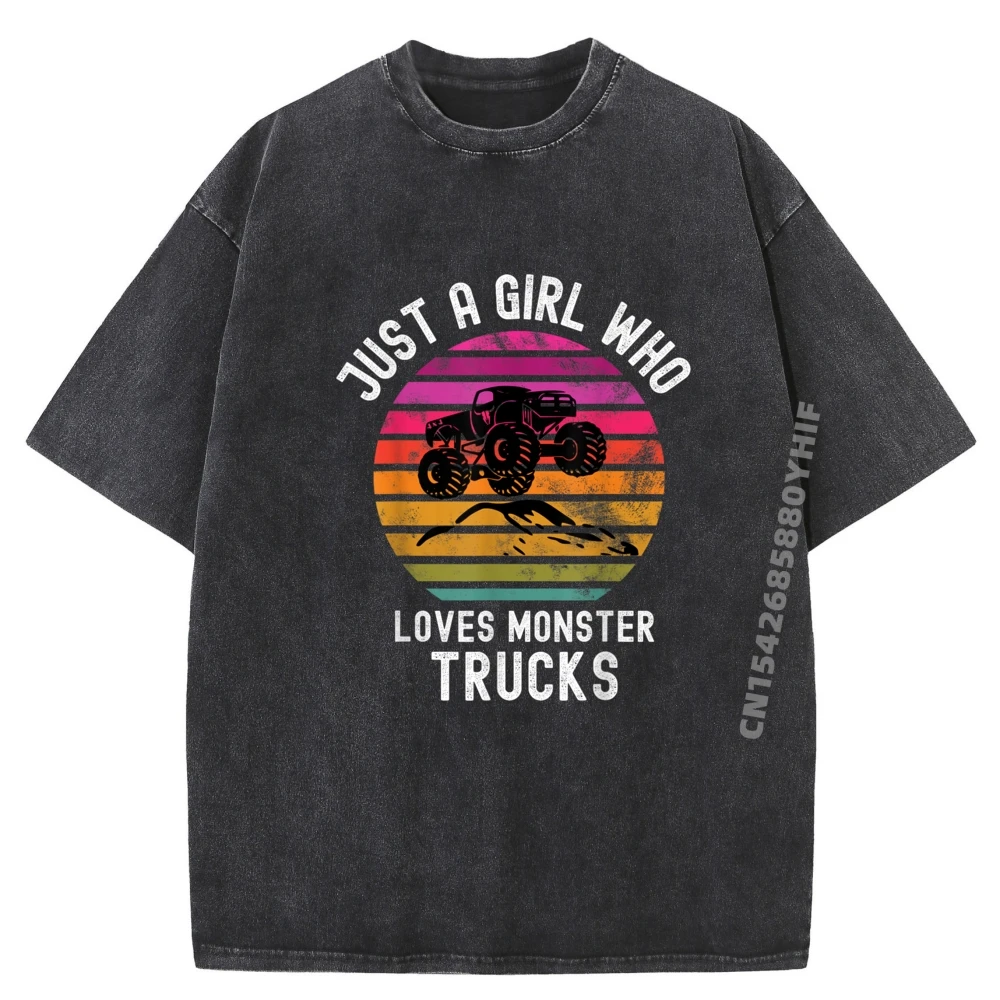 

Just A Who Loves Monster Hip Hop Outdoor T-Shirt High Quality Streetwear Mens Tops Tees Retro Washed T-shirts Lovers Day