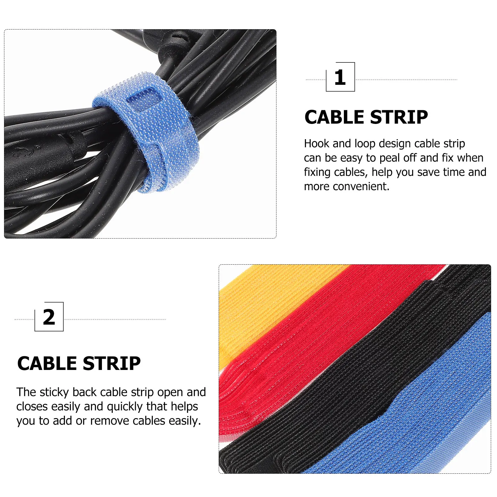 

80pcs Ties 12x145mm Black Red Blue Yellow Reusable Cord ganizer Straps for Travel Cord ganizer Earphone Data Cables