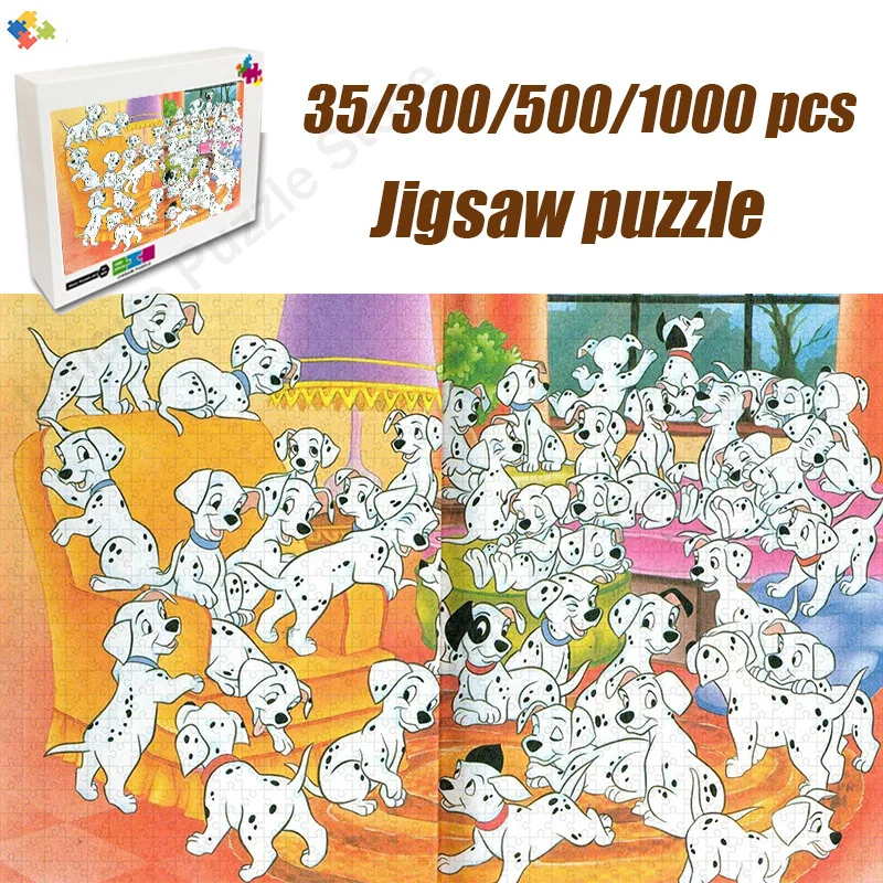 Disney 101 Dalmatians Wooden Jigsaw Diy Toys Puzzle Cartoon Jigsaw Puzzle Kids Learning Educational Toys for Children & Kids